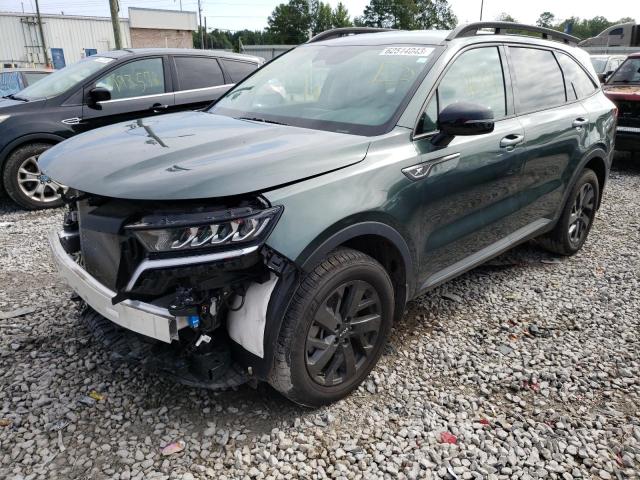 5XYRLDLC5NG085978 - 2022 KIA SORENTO S GREEN photo 1