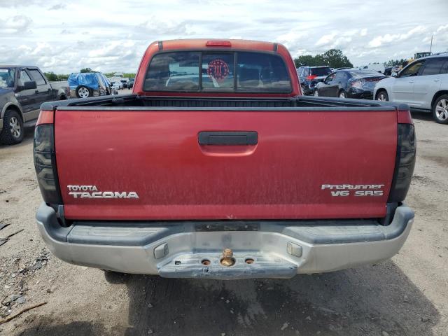 5TETU62N85Z101601 - 2005 TOYOTA TACOMA PRERUNNER ACCESS CAB RED photo 6