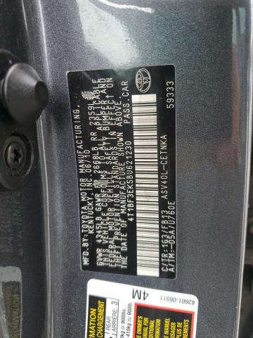 4T1BF3EK5BU621230 - 2011 TOYOTA CAMRY BASE GRAY photo 12