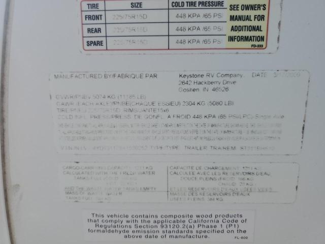 4YDT31128A1530252 - 2010 KEYSTONE SPRINTER WHITE photo 10