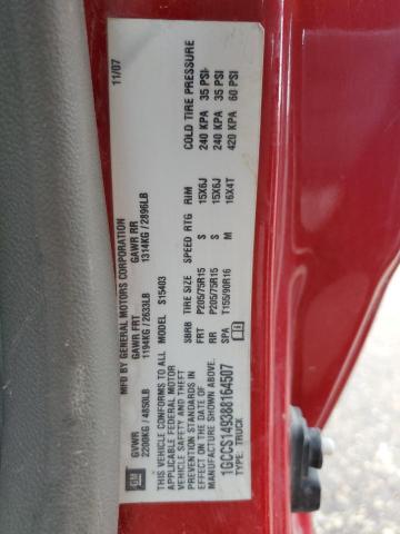 1GCCS149388164507 - 2008 CHEVROLET COLORADO RED photo 12