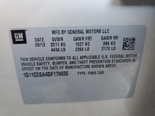 1G11C5SA4DF178035 - 2013 CHEVROLET MALIBU 1LT TAN photo 13