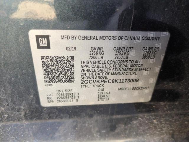 2GCVKPEC8K1173008 - 2019 CHEVROLET SILVERADO K1500 LT 石墨色 照片 13