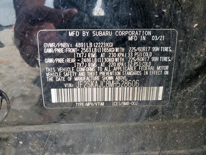 JF2SKAJC8MH528606 - 2021 SUBARU FORESTER PREMIUM 黑色 照片 14