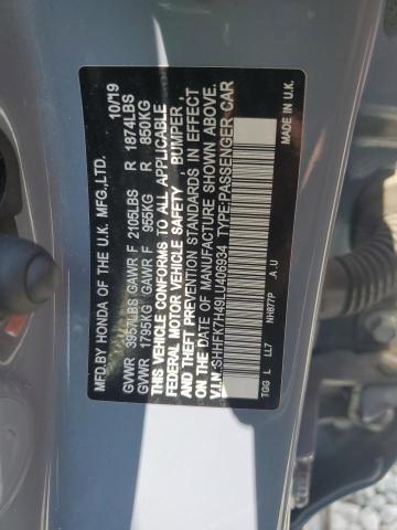 SHHFK7H49LU406934 - 2020 HONDA CIVIC SPORT TURQUOISE photo 13