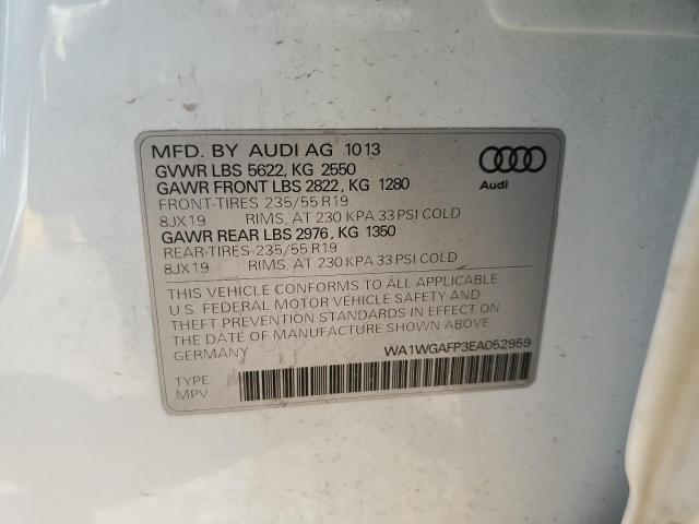 WA1WGAFP3EA052959 - 2014 AUDI Q5 PRESTIGE WHITE photo 13