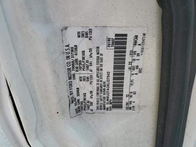 5LMRU27A3XLJ27042 - 1999 LINCOLN NAVIGATOR თეთრი ფოტო 12