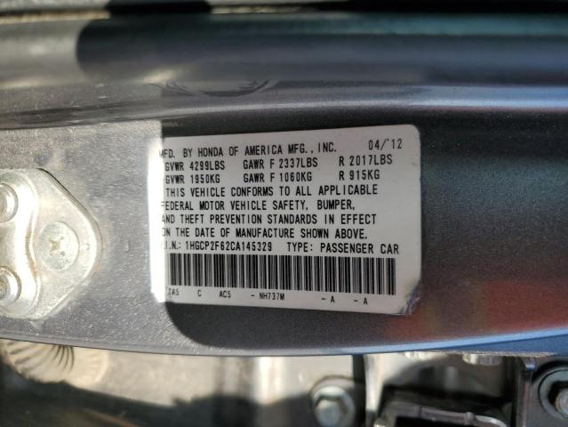 1HGCP2F62CA145329 - 2012 HONDA ACCORD SE GRAY photo 13