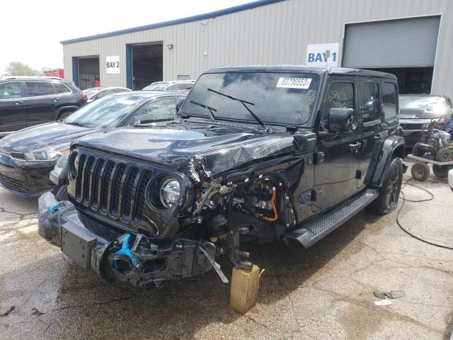 1C4JJXP64MW822677 - 2021 JEEP WRANGLER U SAHARA 4XE BLACK photo 1