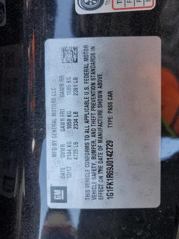 1G1FK1R69J0142729 - 2018 CHEVROLET CAMARO ZL1 黑色 照片 13