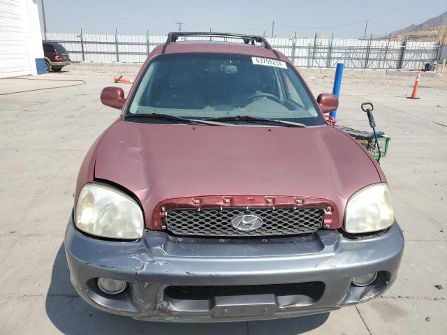 KM8SC73E04U798140 - 2004 HYUNDAI SANTA FE GLS BURGUNDY photo 5