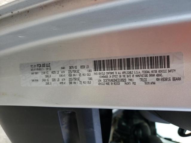 3C6TRVAG3HE510929 - 2017 RAM PROMASTER 1500 STANDARD SILVER photo 12