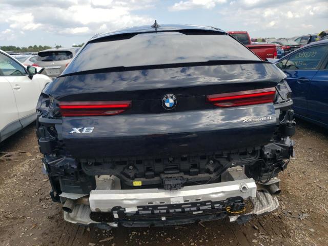 5UXCY6C03M9F71392 - 2021 BMW X6 XDRIVE40I BLACK photo 6