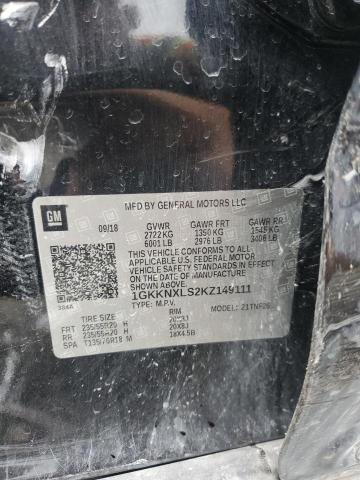 1GKKNXLS2KZ149111 - 2019 GMC ACADIA DENALI BLACK photo 13