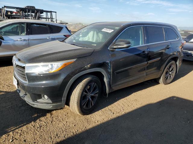 5TDJKRFH2GS301795 - 2016 TOYOTA HIGHLANDER XLE BLACK photo 1