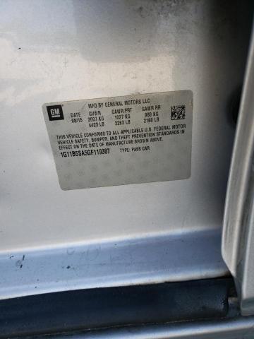 1G11B5SA5GF119387 - 2016 CHEVROLET MALIBU LIM LS SILVER photo 13