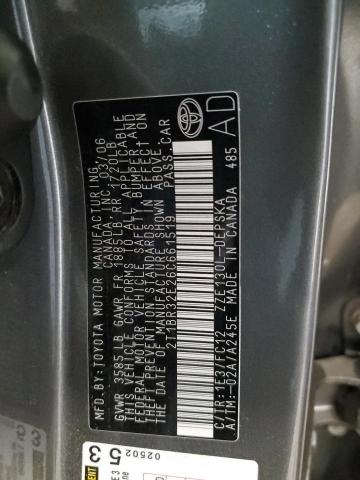 2T1BR32E26C661519 - 2006 TOYOTA COROLLA CE 灰色 照片 12