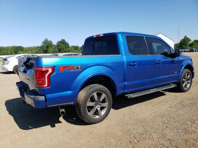 1FTEW1EG2FFC23601 - 2015 FORD F150 SUPERCREW BLUE photo 3