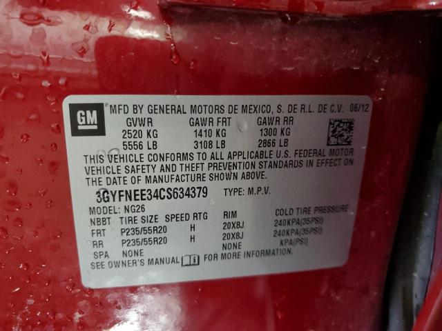 3GYFNEE34CS634379 - 2012 CADILLAC SRX PERFORMANCE COLLECTION 红色 照片 13