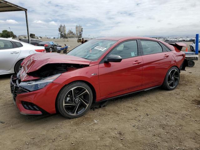 KMHLR4AF6PU491217 - 2023 HYUNDAI ELANTRA N LINE RED photo 1