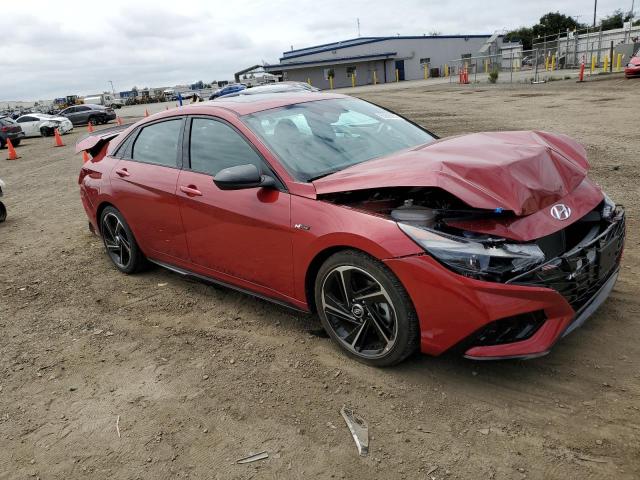 KMHLR4AF6PU491217 - 2023 HYUNDAI ELANTRA N LINE RED photo 4