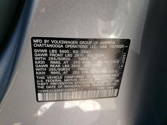 1V2PE2CA9MC200541 - 2021 VOLKSWAGEN ATLAS CROS SE Gümüş foto 12