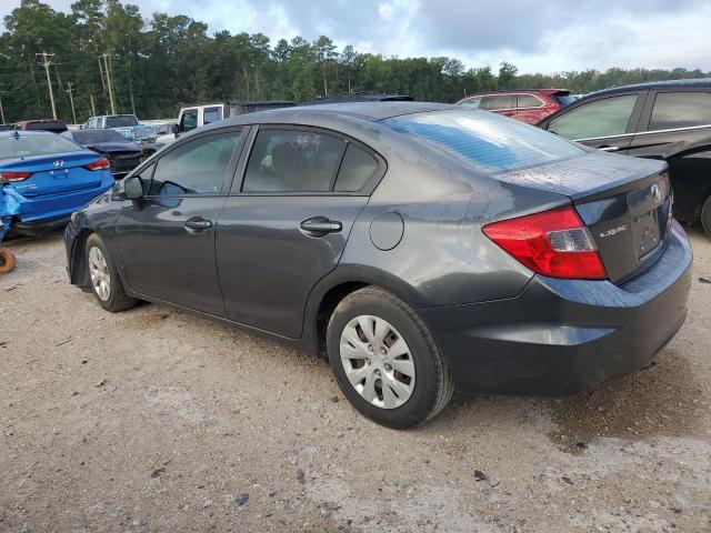 2HGFB2F59CH333480 - 2012 HONDA CIVIC LX GRAY photo 2