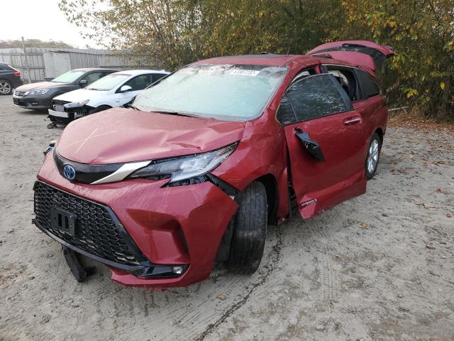 5TDDSKFC0MS005274 - 2021 TOYOTA SIENNA XSE RED photo 2