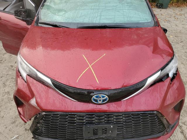 5TDDSKFC0MS005274 - 2021 TOYOTA SIENNA XSE RED photo 7