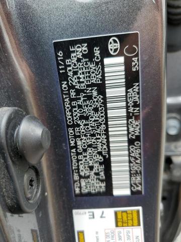 JTDKARFP8H3003799 - 2017 TOYOTA PRIUS PRIM ნაცრისფერი ფოტო 12