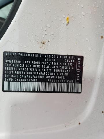 3VWD17AJXGM382489 - 2016 VOLKSWAGEN JETTA SPORT WHITE photo 12