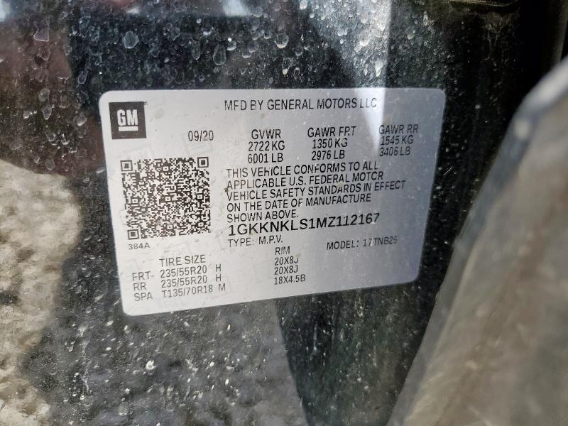 1GKKNKLS1MZ112167 - 2021 GMC ACADIA SLE BLACK photo 13