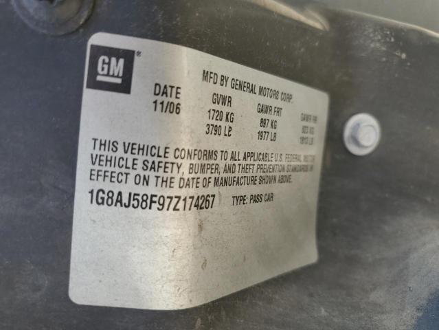 1G8AJ58F97Z174267 - 2007 SATURN ION LEVEL 2 SILVER photo 12