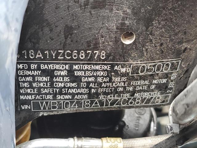 WB10418A1YZC68778 - 2000 BMW R1100 RT BLUE photo 10