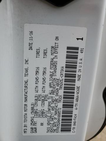 5TFRX5GN8HX080572 - 2017 TOYOTA TACOMA ACCESS CAB Ақ фото 12