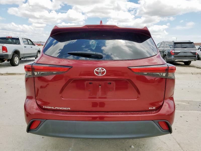 5TDGZRAHXMS049707 - 2021 TOYOTA HIGHLANDER XLE Kırmızı fotoğraf 6