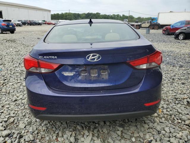 5NPDH4AE0EH476898 - 2014 HYUNDAI ELANTRA SE BLUE photo 6