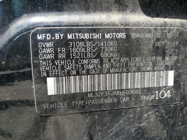 ML32F3FJXKHF03683 - 2019 MITSUBISHI MIRAGE G4 ES BLACK photo 12