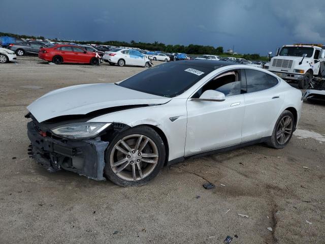 5YJSA1H14FFP73721 - 2015 TESLA MODEL S 85 WHITE photo 1