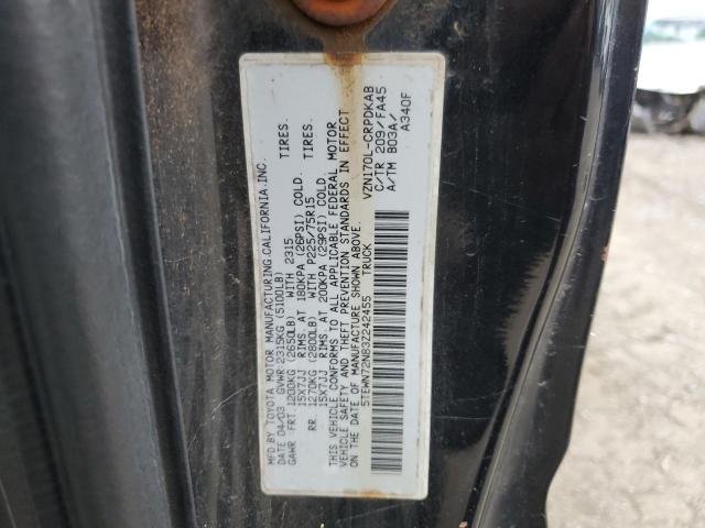 5TEWN72N83Z242455 - 2003 TOYOTA TACOMA XTRACAB BLACK photo 12