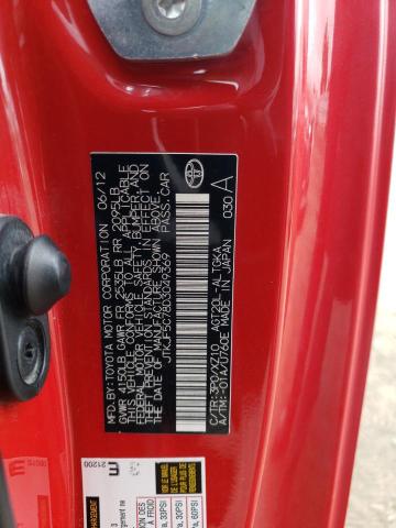 JTKJF5C78D3049369 - 2013 TOYOTA SCION TC 红色 照片 13