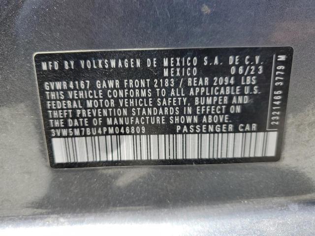 3VW5M7BU4PM046809 - 2023 VOLKSWAGEN JETTA S GRAY photo 12