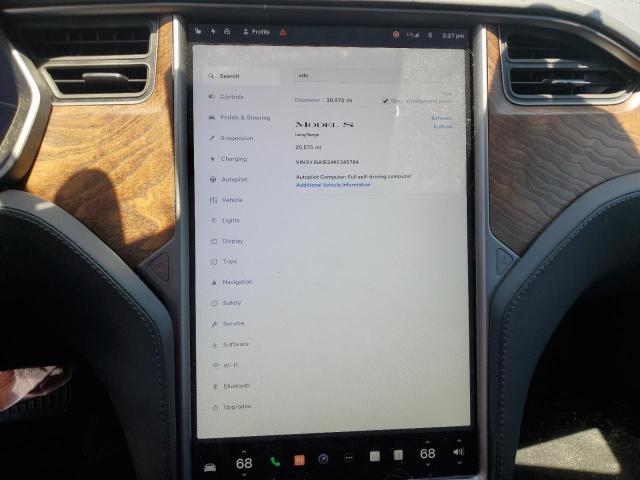 5YJSA1E24KF345784 - 2019 TESLA MODEL S ლურჯი ფოტო 9