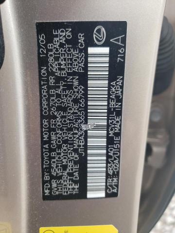 JTHBA30G365166799 - 2006 LEXUS ES 330 TAN photo 13