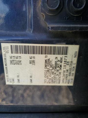 1N4AL2AP3BC183873 - 2011 NISSAN ALTIMA BASE Կապույտ լուսանկար 12