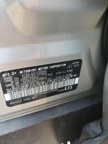 JA4J4VA80RZ024599 - 2024 MITSUBISHI OUTLANDER SE SILVER photo 12