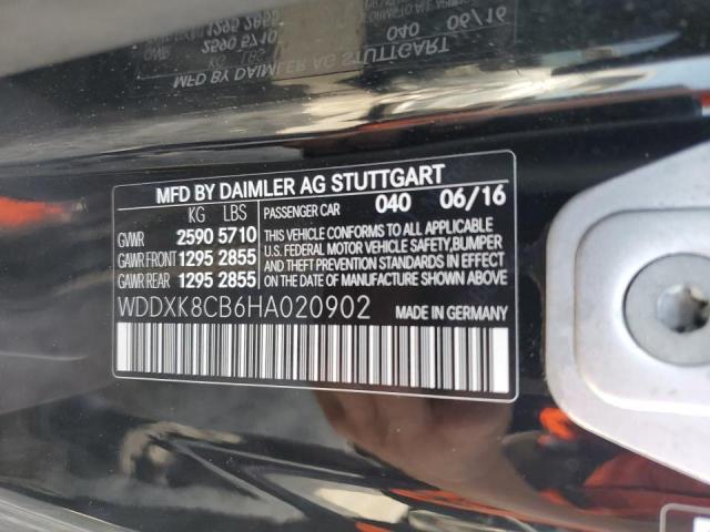 WDDXK8CB6HA020902 - 2017 MERCEDES-BENZ S 550 BLACK photo 12