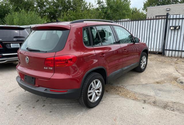 WVGAV7AX1FW103519 - 2015 VOLKSWAGEN TIGUAN S RED photo 4