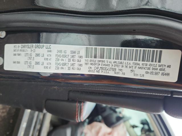 1C4PJMBS3EW127928 - 2014 JEEP CHEROKEE TRAILHAWK BLACK photo 13