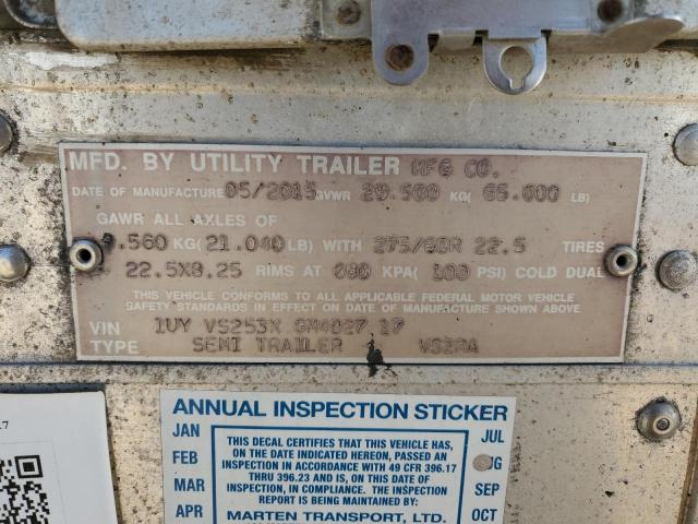 1UYVS253XGM492717 - 2016 UTILITY VS2RA Ақ фото 10